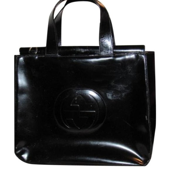 Gucci Soho Vintage Black Patent Leather Satchel - Picture 1 of 12